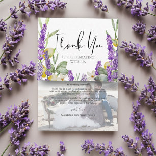 Lavande rustique et citron Mariage Merci