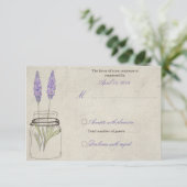 Lavande rustique Mason Jar RSVP | Mariage (Debout devant)