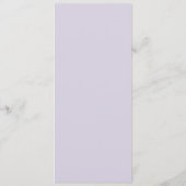 Lavande rustique | Menu Mariage violet clair (Dos)