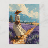 Lavande Serenity : Carte postale Provence Vintage (Devant)