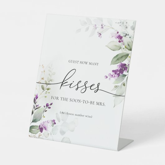 Lavande verte Invité Combien de baisers Signe (Recto)