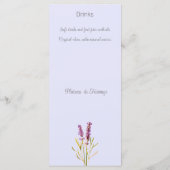 lavande vintage - carte menu (Dos)