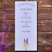 lavande vintage - carte menu