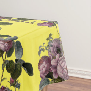 Lavande Vintage luxuriante nappe jaune fleurie