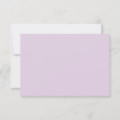 Lavande violet blanc argenté mariage RSVP (Dos)