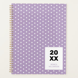 Lavande Violet Blanc Personnalisé à pois