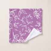 Lavande violet floral (Gant de toilette)