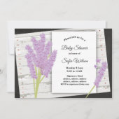 lavande, violet, invitation baby shower (Devant)