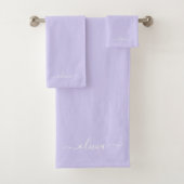 Lavande Violet Moderne Écriture Féminine Monogramm (En situation)
