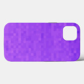 Lavande violet mosaïque, iPhone 13 Coque (Verso (horizontal))