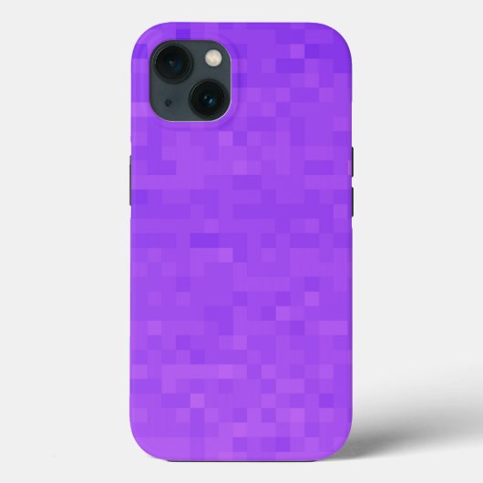 Lavande violet mosaïque, iPhone 13 Coque (Verso)