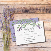 Lavande violet verdure réponse mariage RSVP