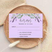Lavande violet verdure réponse mariage RSVP
