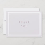 Lavande violette carte de remerciements traditionn (Devant)