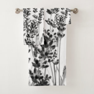 Lavande violette en noir et blanc #1 #décoration 