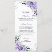 Lavande violette Lavande Florale Mariage Menu nupt (Devant)