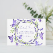 Lavande Wisteria & Papillons Mariage Merci (Debout devant)