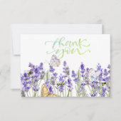 Lavander Butterflies Botanical Dank je kaart (Voorkant)