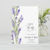 Lavander groen Bewaar de datum Save The Date (Staand voorkant)