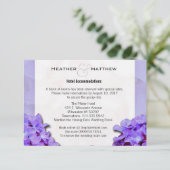 Lavander Hydrangeas Kamerreserveringen Informatiekaartje (Staand voorkant)