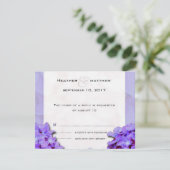 Lavander Hydrangeas RSVP Kaartje (Staand voorkant)