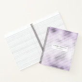 lavander metallic strepen monogram Notitieboek (Binnen)