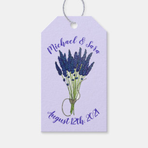 Lavandula Lavendel Bosje Kruiden Paarse Bloem Tuin Cadeaulabel