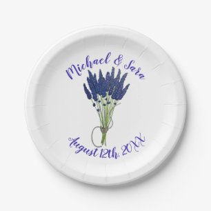 Lavandula Lavendel Bosje Kruiden Paarse Bloem Tuin Papieren Bordje