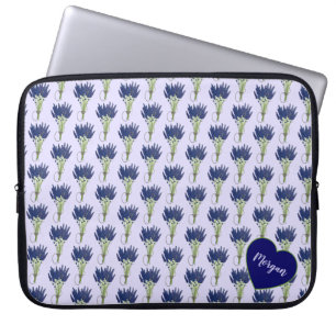 Lavandula Lavender Bunch Herb Paarse bloemtuin Laptop Sleeve
