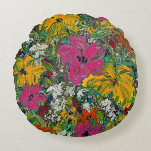 Lavanya Floral Coussin rond (Devant)