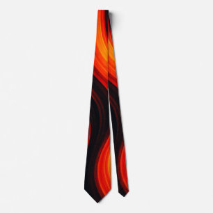 Lavastroom" – Abstracte gesmolten golf Stropdas