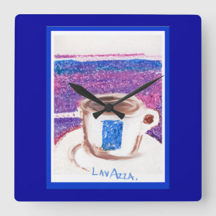 LaVazza Clock Vierkante Klok