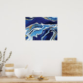 Lave bleue - Marbre - Art Abstrait - Poster (Cuisine)