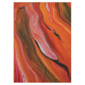 Lave coulée dans différentes nuances de nappes rou (Devant)