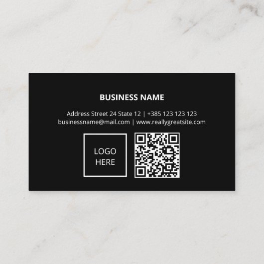 Lave-eau Lave-auto QR Code Carte de fidélité (Dos)