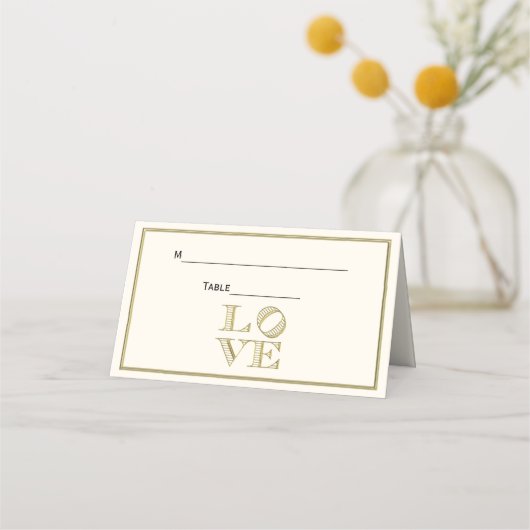 LAVE grafische tekst - Faux Gold Ivory BG (Achterkant)