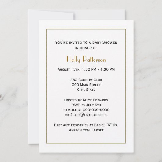 LAVE grafische tekst - Faux Gold Kaart (Achterkant)