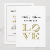 LAVE grafische tekst - Faux Gold Kaart (Voorkant / Achterkant)