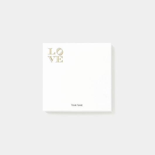 LAVE grafische tekst - Faux Gold Post-it® Notes (Voorkant)