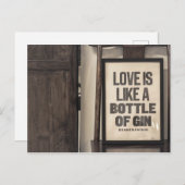 LAVE IS ZOALS EEN FLES GIN BRIEFKAART (Voorkant / Achterkant)