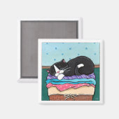 Lave Jour Nap - Aimant Chat (Recto/Verso)