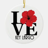 LAVE Key Largo Red Hibiscus Keramisch Ornament (Voorkant)