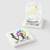 LAVE Key West Cats Stenen Onderzetter (Zijkant)