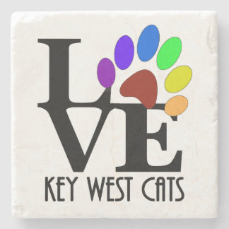 LAVE Key West Cats Stenen Onderzetter