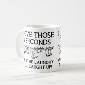 Lave-linge Jour Maison Nettoyage Drôle café Mug (Devant gauche)