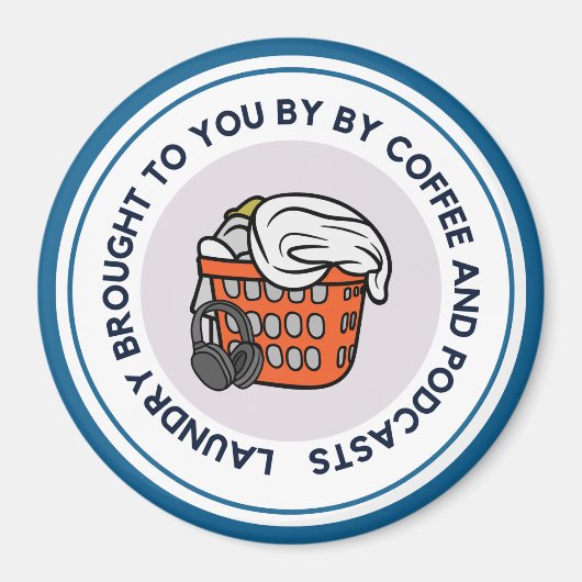 Lave-linge par Podcasts Car Magnet Blue (Devant)