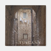 Lave-linge séché en Toscane aimant texte (Devant)