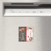 Lave-vaisselle Dachshund Magnet Dirty Doxie Rouge  (In Situ (Lave-vaisselle))