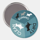 Lave-vaisselle Magnet animal de compagnie chien en (Recto/Verso)