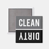 Lave-vaisselle Magnet CLEAN | DIRTY - gris et noir (Recto/Verso)